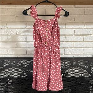 Charming Pink Floral Kids Dress